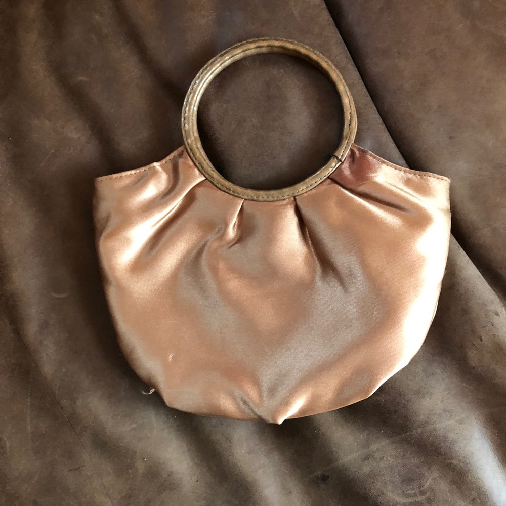 Satin o-ring handbag